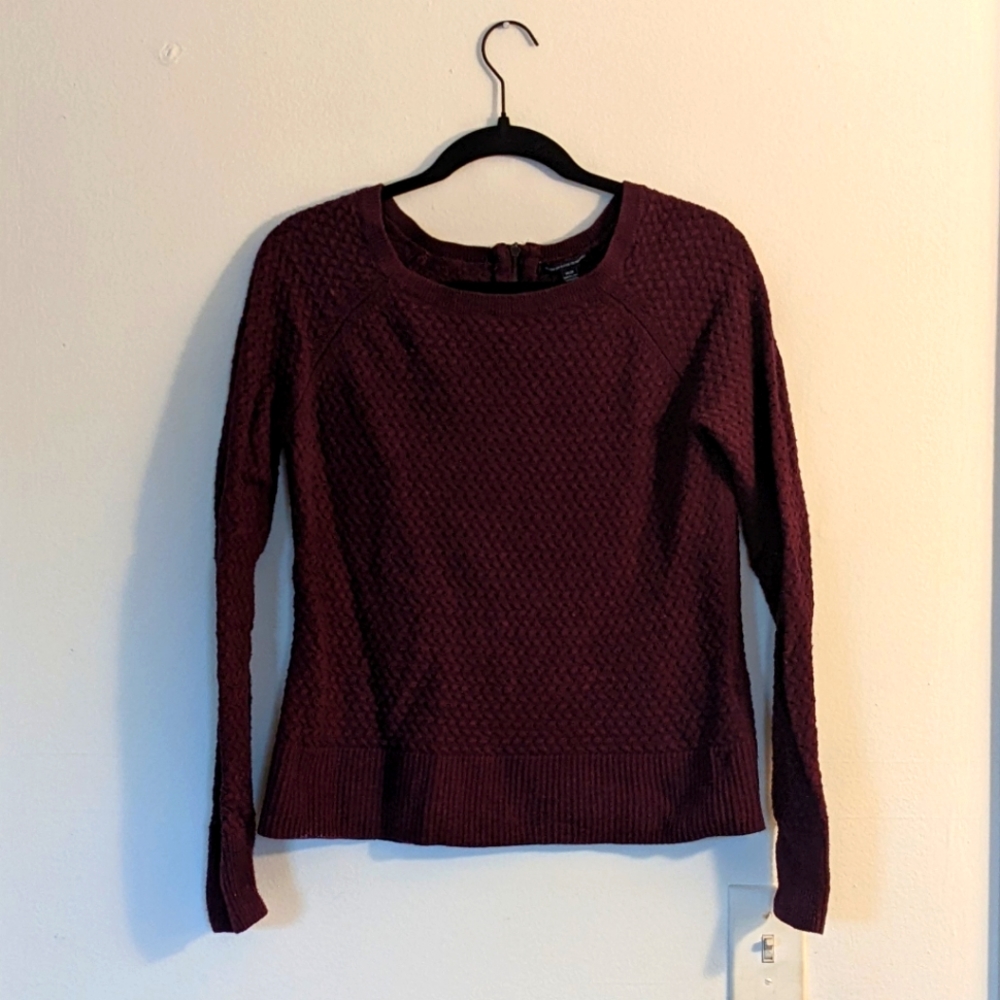 Purple Zip Back Sweater, American Eagle, size M